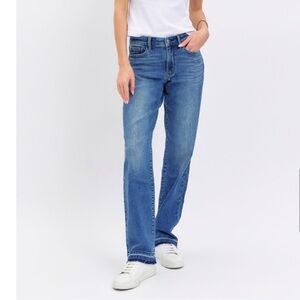 Judy Blue dad jeans with released hem, new